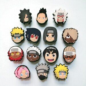 ❤️ 5/$18 - Set of 14pcs Naruto Shoe Charms Accessories